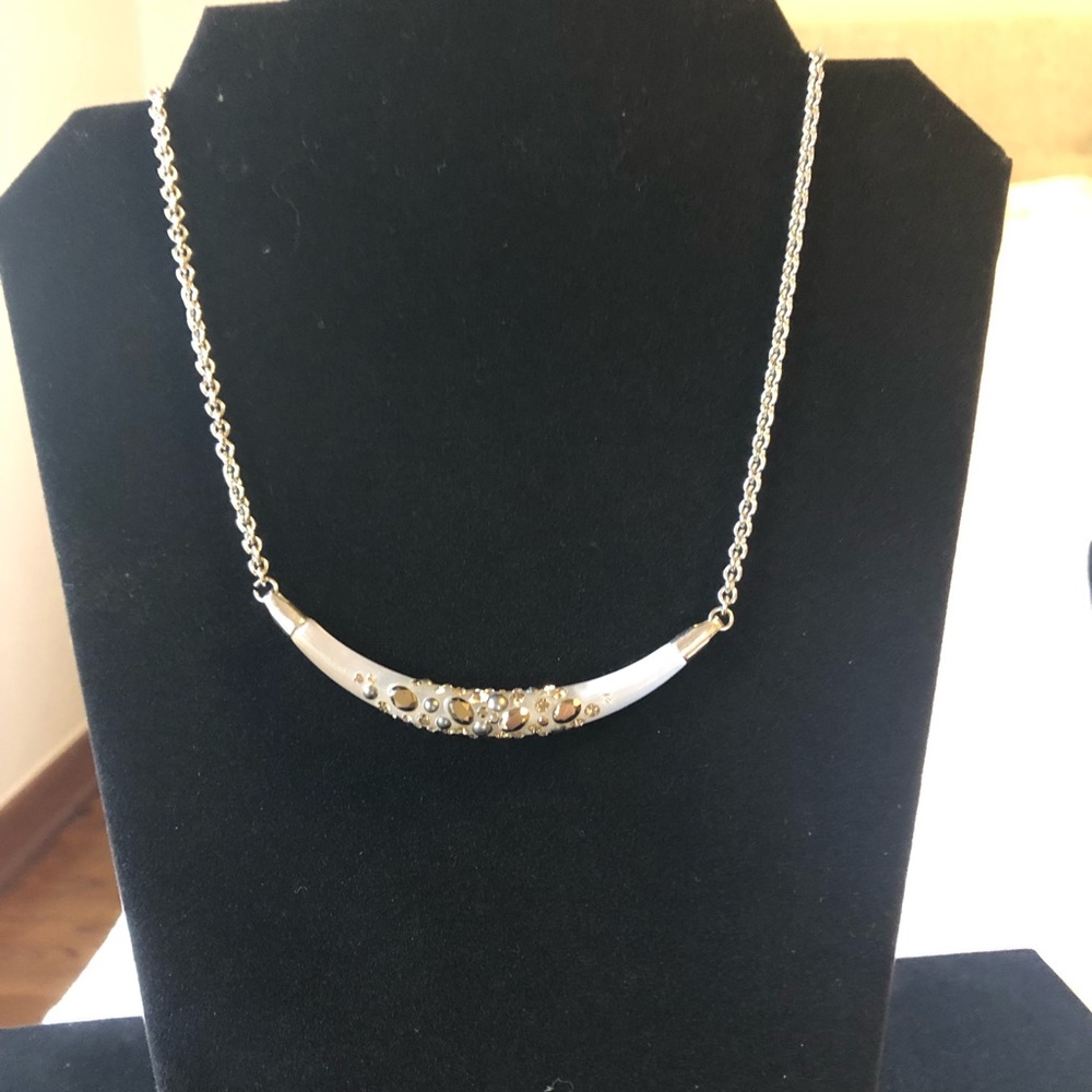 Alexis Bittar Crystal Crescent Necklace